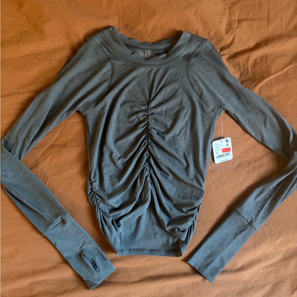 FP Movement by Free People Gray Long Sleeve Top